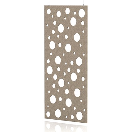 Sch! Acoustic Hanging Wall Panel - Polka - Oatmeal Beige