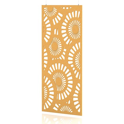 Sch! Acoustic Hanging Wall Panel - Sunburst - Buttercup Yellow