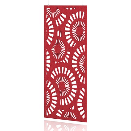 Sch! Acoustic Hanging Wall Panel - Sunburst - Poppy Red
