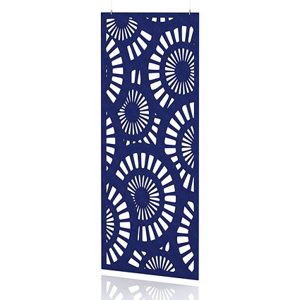 Sch! Acoustic Hanging Wall Panel - Sunburst - Cobalt Blue