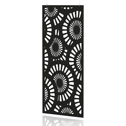 Sch! Acoustic Hanging Wall Panel - Sunburst - Raven Black
