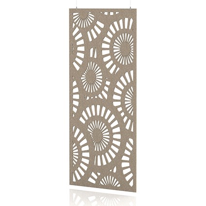 Sch! Acoustic Hanging Wall Panel - Sunburst - Oatmeal Beige