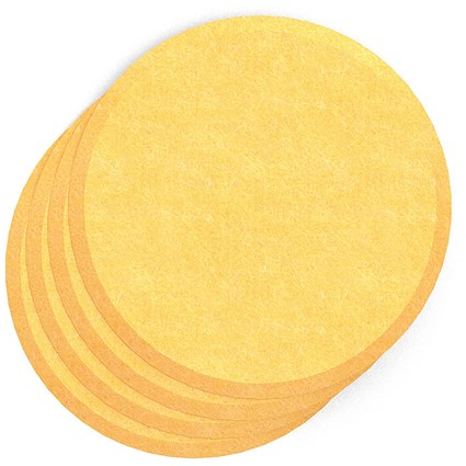 Sch! Acoustic Wall Tile - Set of 4 - Bevelled Edge - Circle - Buttercup Yellow