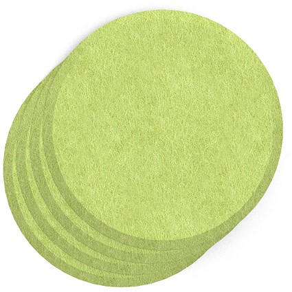 Sch! Acoustic Wall Tile - Set of 4 - Bevelled Edge - Circle - Lime Green