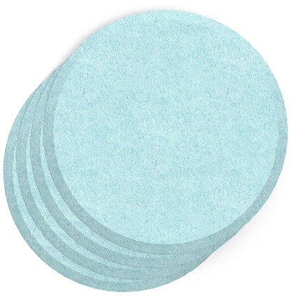 Sch! Acoustic Wall Tile - Set of 4 - Bevelled Edge - Circle - Sky Light Blue