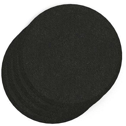Sch! Acoustic Wall Tile - Set of 4 - Bevelled Edge - Circle - Raven Black