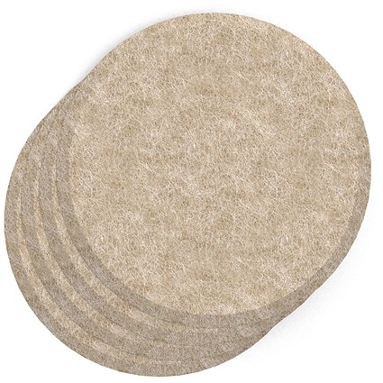 Sch! Acoustic Wall Tile - Set of 4 - Bevelled Edge - Circle - Oatmeal Beige