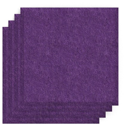 Sch! Acoustic Wall Tile - Set of 4 - Bevelled Edge - Square - Plum Purple