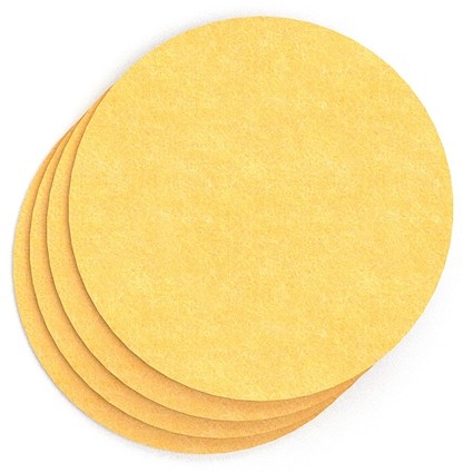 Sch! Acoustic Wall Tile - Set of 4 - Square Edge - Circle - Buttercup Yellow
