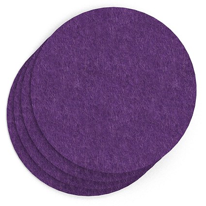 Sch! Acoustic Wall Tile - Set of 4 - Square Edge - Circle - Plum Purple