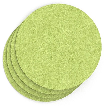 Sch! Acoustic Wall Tile - Set of 4 - Square Edge - Circle - Lime Green
