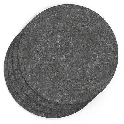 Sch! Acoustic Wall Tile - Set of 4 - Square Edge - Circle - Graphite Charcoal