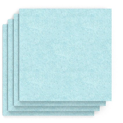 Sch! Acoustic Wall Tile - Set of 4 - Square Edge - Square - Sky Light Blue