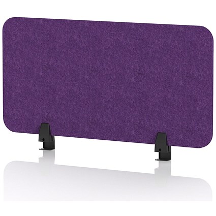 Sch! Acoustic Desktop Screen - Rectangle - 800 x 400mm - Plum Purple