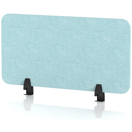 Sch! Acoustic Desktop Screen - Rectangle - 800 x 400mm - Sky Light Blue