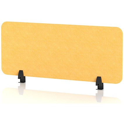 Sch! Acoustic Desktop Screen - Rectangle - 1000 x 400mm - Buttercup Yellow