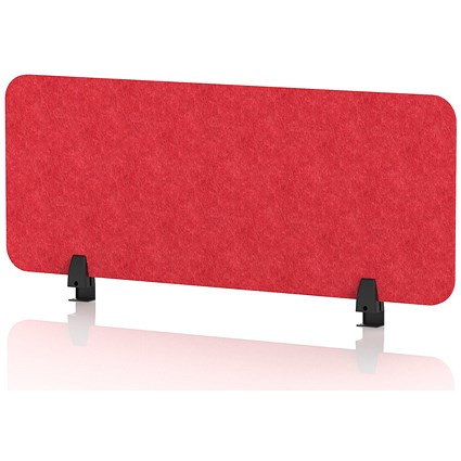 Sch! Acoustic Desktop Screen - Rectangle - 1000 x 400mm - Poppy Red