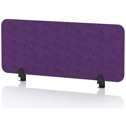 Sch! Acoustic Desktop Screen - Rectangle - 1000 x 400mm - Plum Purple