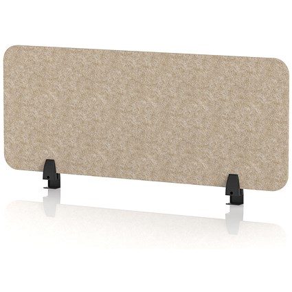 Sch! Acoustic Desktop Screen - Rectangle - 1000 x 400mm - Oatmeal Beige