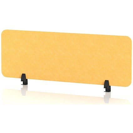 Sch! Acoustic Desktop Screen - Rectangle - 1200 x 400mm - Buttercup Yellow