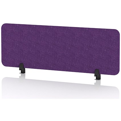 Sch! Acoustic Desktop Screen - Rectangle - 1200 x 400mm - Plum Purple