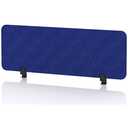 Sch! Acoustic Desktop Screen - Rectangle - 1200 x 400mm - Cobalt Blue