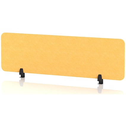 Sch! Acoustic Desktop Screen - Rectangle - 1400 x 400mm - Buttercup Yellow