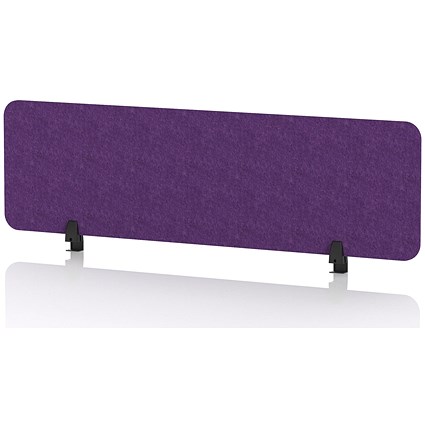 Sch! Acoustic Desktop Screen - Rectangle - 1400 x 400mm - Plum Purple