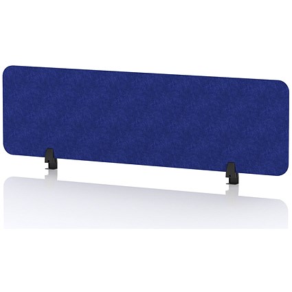 Sch! Acoustic Desktop Screen - Rectangle - 1400 x 400mm - Cobalt Blue