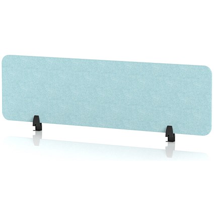 Sch! Acoustic Desktop Screen - Rectangle - 1400 x 400mm - Sky Light Blue