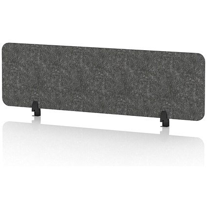 Sch! Acoustic Desktop Screen - Rectangle - 1400 x 400mm - Graphite Charcoal