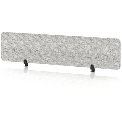 Sch! Acoustic Desktop Screen - Rectangle - 1800 x 400mm - Pebble Light Grey