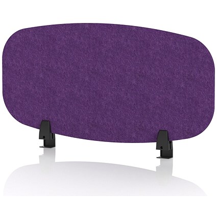 Sch! Acoustic Desktop Screen - Oblong - 800 x 400mm - Plum Purple