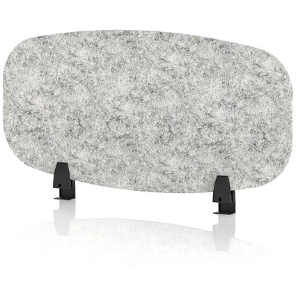 Sch! Acoustic Desktop Screen - Oblong - 800 x 400mm - Pebble Light Grey