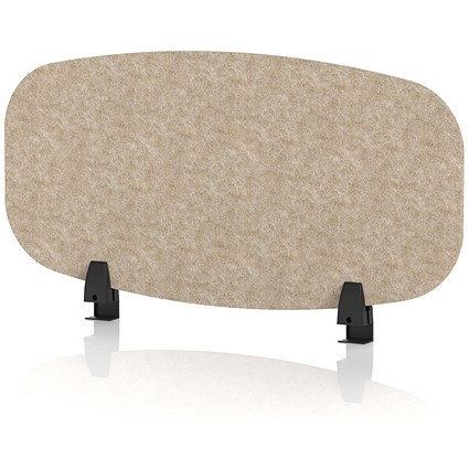 Sch! Acoustic Desktop Screen - Oblong - 800 x 400mm - Oatmeal Beige