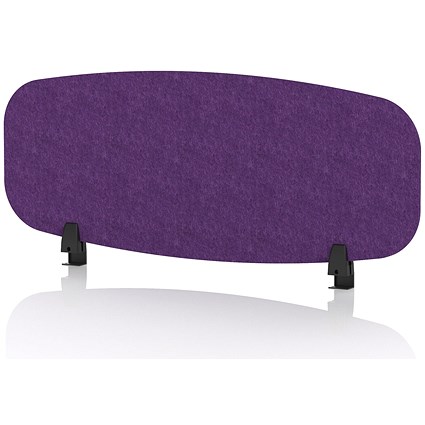 Sch! Acoustic Desktop Screen - Oblong - 1000 x 400mm - Plum Purple