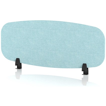 Sch! Acoustic Desktop Screen - Oblong - 1000 x 400mm - Sky Light Blue