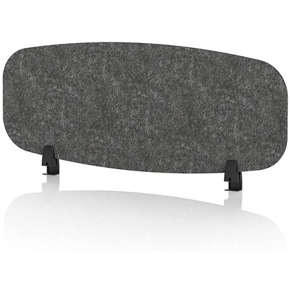 Sch! Acoustic Desktop Screen - Oblong - 1000 x 400mm - Graphite Charcoal