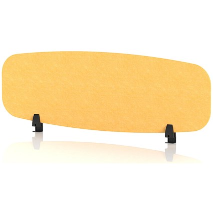Sch! Acoustic Desktop Screen - Oblong - 1200 x 400mm - Buttercup Yellow
