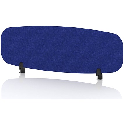 Sch! Acoustic Desktop Screen - Oblong - 1200 x 400mm - Cobalt Blue