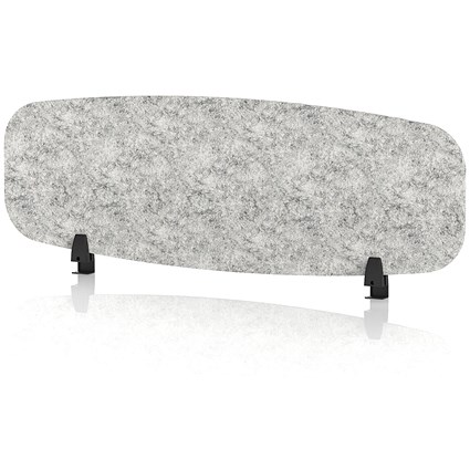 Sch! Acoustic Desktop Screen - Oblong - 1200 x 400mm - Pebble Light Grey