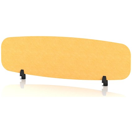 Sch! Acoustic Desktop Screen - Oblong - 1400 x 400mm - Buttercup Yellow
