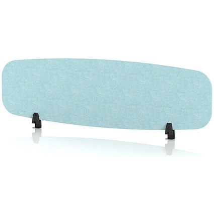 Sch! Acoustic Desktop Screen - Oblong - 1400 x 400mm - Sky Light Blue