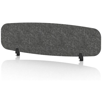 Sch! Acoustic Desktop Screen - Oblong - 1400 x 400mm - Graphite Charcoal