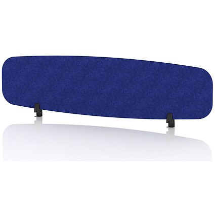 Sch! Acoustic Desktop Screen - Oblong - 1600 x 400mm - Cobalt Blue
