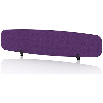 Sch! Acoustic Desktop Screen - Oblong - 1800 x 400mm - Plum Purple