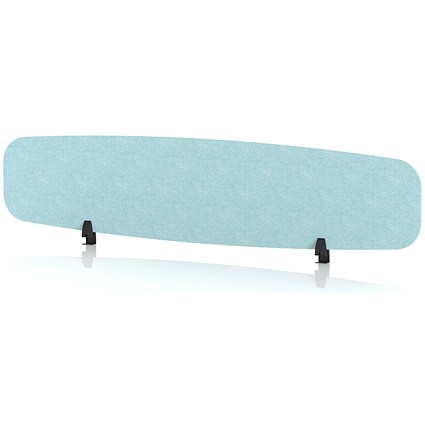 Sch! Acoustic Desktop Screen - Oblong - 1800 x 400mm - Sky Light Blue