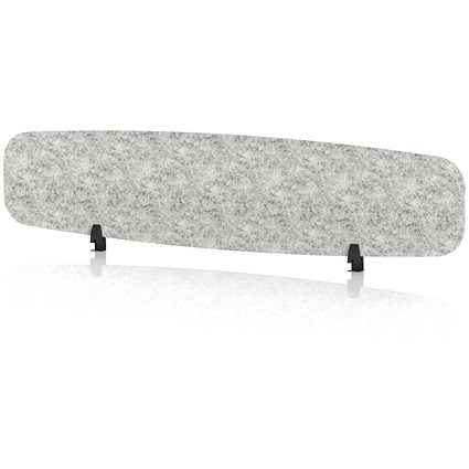 Sch! Acoustic Desktop Screen - Oblong - 1800 x 400mm - Pebble Light Grey