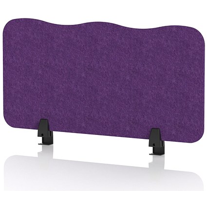 Sch! Acoustic Desktop Screen - Wave - 800 x 400mm - Plum Purple