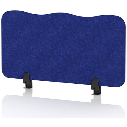 Sch! Acoustic Desktop Screen - Wave - 800 x 400mm - Cobalt Blue